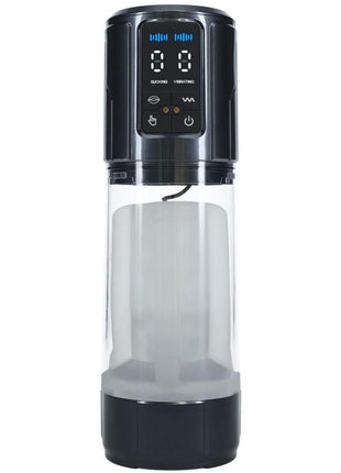 Pumped Ultralift 10 Function Rechargeable Masturbator - Grey/Gun Metal