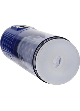 Pumped Vortex Multi Function Suction Rotating Thrusting Rechargeable Masturbator - Metallic