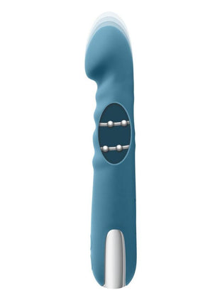 Queen Of All Trades - Rechargeable Silicone Dual Vibrator - Blue