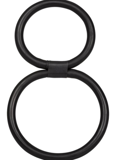 Quick Release Double Helix Cock Ring - Black