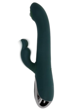 Rabbit Tap Tap Rechargeable Silicone Dual Vibrator - Green