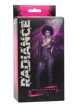 Radiance Crotchless Full Body Suit - Black - One Size