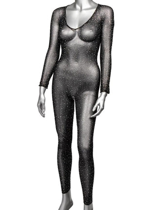 Radiance Crotchless Full Body Suit - Black - One Size