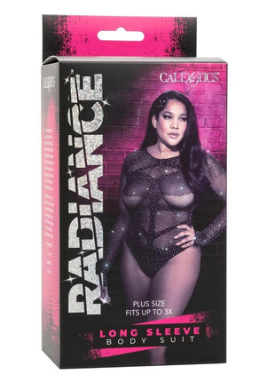 Radiance Long Sleeve Body Suit - Black - Plus Size/Queen