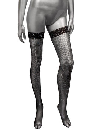 Radiance Thigh High Stocking - Black - Plus Size/Queen
