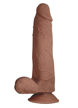 Realcocks Dual Layered #4 Bendable Thick Dildo - Brown/Caramel - 8in