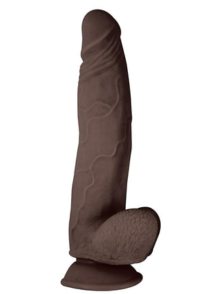 Realcocks Dual Layered #6 Bendable Dildo Curved - Brown/Chocolate - 8in