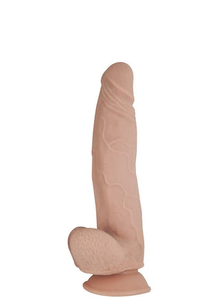 Realcocks Dual Layered #6 Bendable Dildo Curved - Flesh/Vanilla - 8in