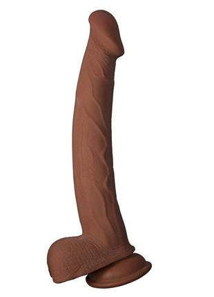 Realcocks Dual Layered Bendable Dildo - Chocolate - 11in
