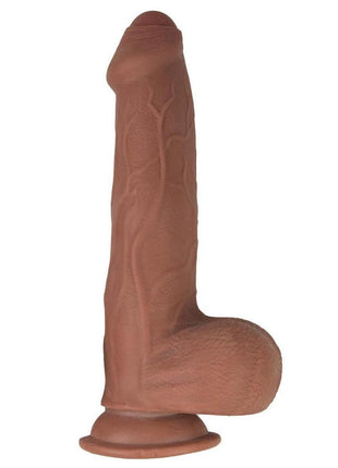 Realcocks Dual Layered Uncut Slider Fat Dick Dildo - Caramel - 9in