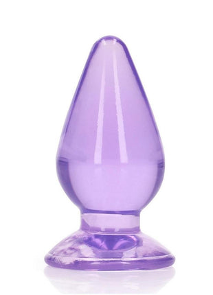Realrock Crystal Clear Anal Plus - Clear/Purple - 3.5in