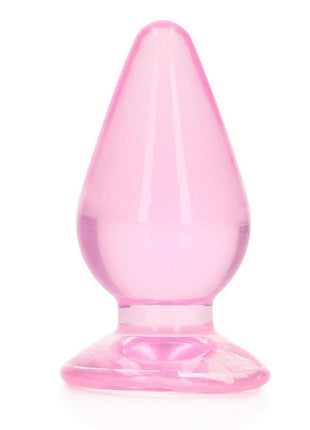 Realrock Crystal Clear Anal Plus - Clear/Pink - 4.5in
