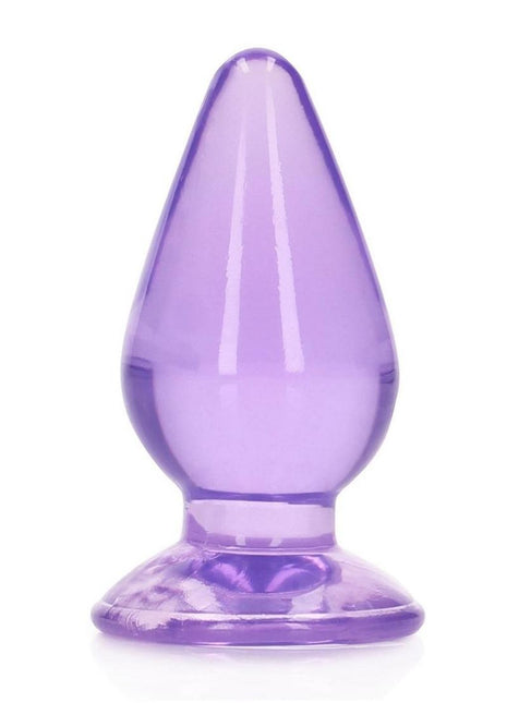 Realrock Crystal Clear Anal Plus - Clear/Purple - 4.5in