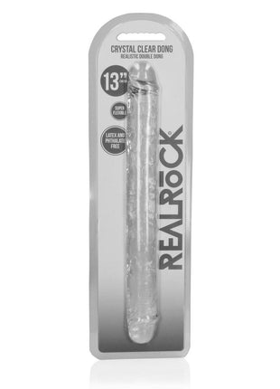 Realrock Crystal Clear Double Dong - Clear - 13in