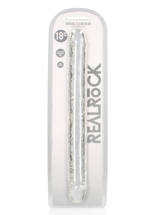 Realrock Crystal Clear Double Dong - Clear - 18in