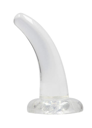 Realrock Crystal Clear Non Realistic Dildo with Suction Cup - Clear - 4.7in