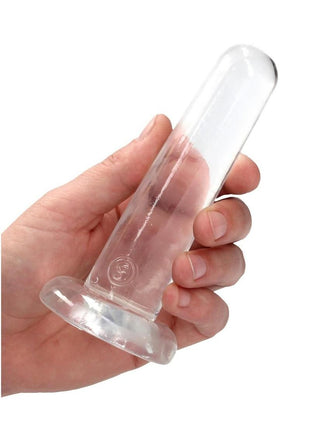 Realrock Crystal Clear Non Realistic Dildo with Suction Cup