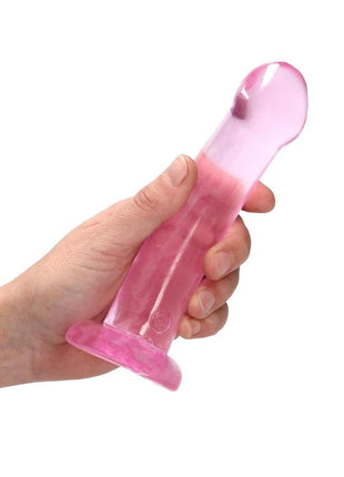 Realrock Crystal Clear Non Realistic Dildo with Suction Cup