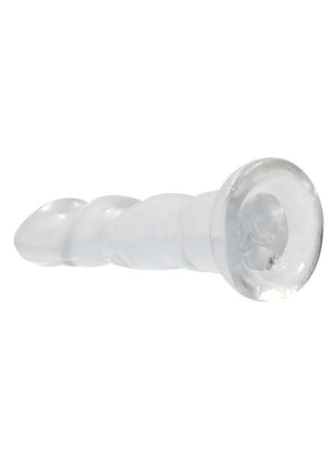 Realrock Crystal Clear Non Realistic Dildo with Suction Cup