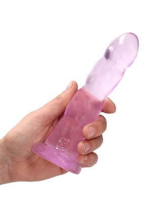 Realrock Crystal Clear Non Realistic Dildo with Suction Cup