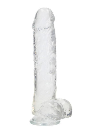 Realrock Crystal Clear Realistic Dildo with Balls - Clear - 10in