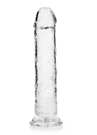 Realrock Crystal Clear Straight No Balls Dildo - Clear - 9in