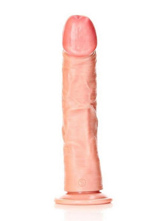 Realrock Curved Realistic Dildo with Suction Cup - Vanilla - 10in