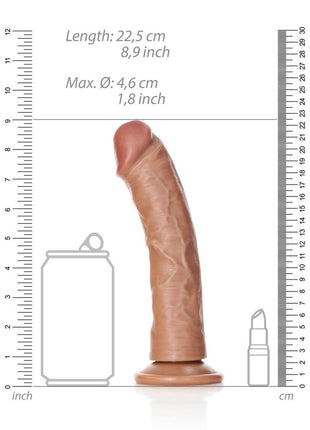Realrock Curved Realistic Dildo with Suction Cup