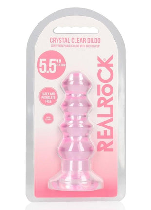 Realrock Curvy Dildo Or Butt Plug - Pink - 5.5in