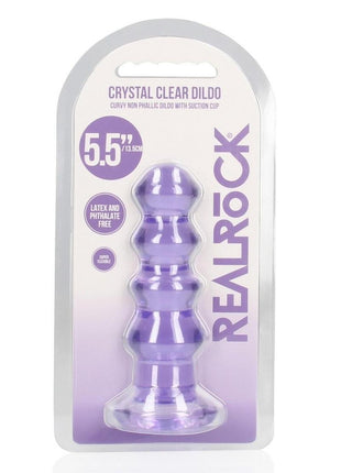 Realrock Curvy Dildo Or Butt Plug - Purple - 5.5in