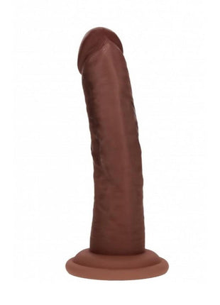 Realrock Dual Layered Rechargeable Silicone Curved Realistic Vibrating Dildo with Suction Cup
