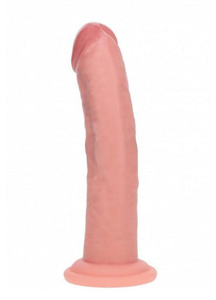 Realrock Dual Layered Silicone Curved Realistic Dildo with Suction Cup