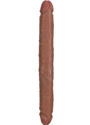 Realrock Realistic Skin Slim Double Ended Dong - Caramel/Tan - 12in