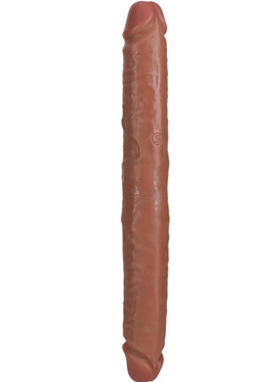 Realrock Realistic Skin Thick Double Ended Dong - Caramel - 14in