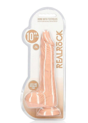 Realrock Skin Realistic Dildo with Balls - Vanilla - 10in