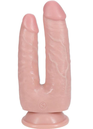 Realrock Ultra Realistic Skin Double Trouble - Vanilla - 5in/6in