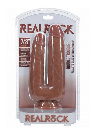 Realrock Ultra Realistic Skin Double Trouble - Caramel - 7in/8in