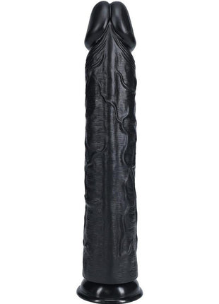 Realrock Ultra Realistic Skin Extra Large Straight Dildo with Suction Cup - Chocolate - 14in