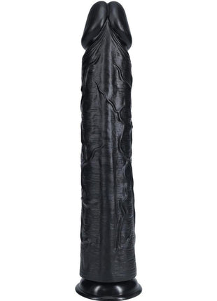 Realrock Ultra Realistic Skin Extra Large Straight Dildo with Suction Cup - Chocolate - 15in
