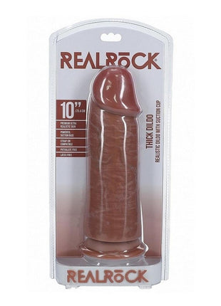 Realrock Ultra Realistic Skin Extra Thick No Balls - Caramel - 10in