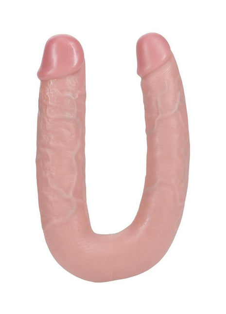 Realrock Ultra Realistic Skin U Shaped Double Dildo - Vanilla - 9in