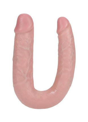 Realrock Ultra Realistic Skin U Shaped Double Dildo - Vanilla - 7in