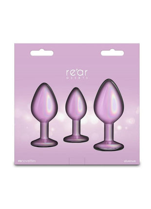 Rear Assets Trainer Chrome Plated Anal Plugs Kit (3pc Set) - Iridescent