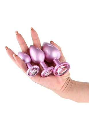 Rear Assets Trainer Chrome Plated Anal Plugs Kit (3pc Set) - Iridescent
