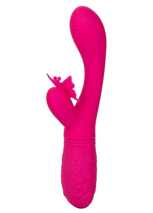 Rechargeable Butterfly Kiss Flutter Silicone Massager - Pink