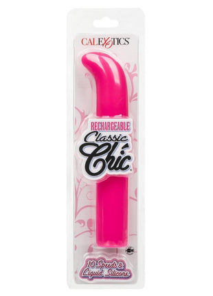 Rechargeable Classic Chic Standard G Silicone Vibrator - Pink