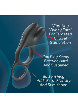 Red Dot Silicone Rechargeable Vibrating Cock Ring V1 with Remote Control