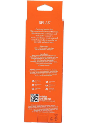 Relax Anal Relaxer For Everyone Water Based Lubricant