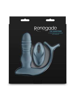 Renedage The Handyman Rechargeable Silicone Cock Ring and Prostate Massager with Remote