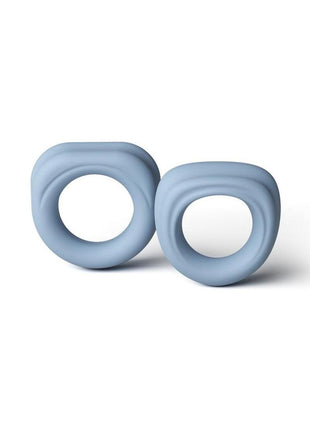 Renegade Alpha Rings Silicone Cockring - Gray/Grey - 2 Piece/Set